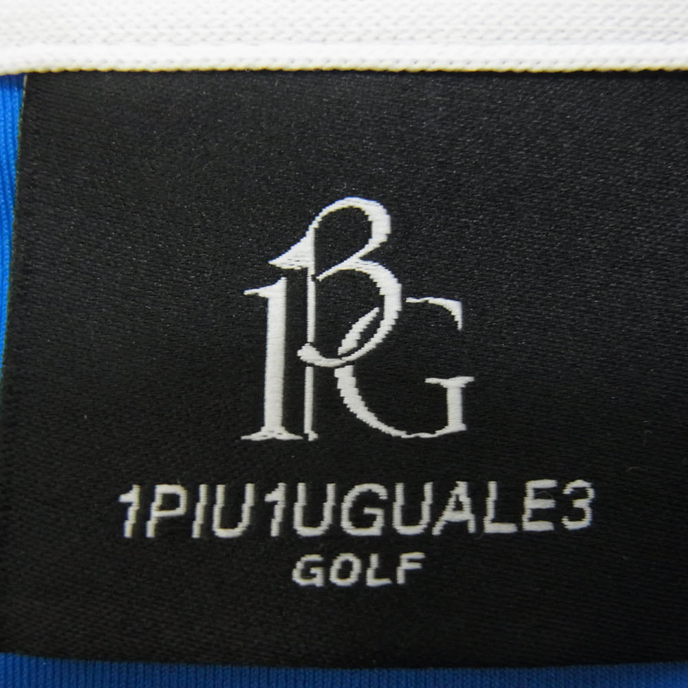 1piu1uguale3 ウノピュウノウグァーレトレ GDT011 POE417 GORF ゴルフ ADP S/S MOCK NECK モックネック スモールロゴ 半袖 Tシャツ カットソー ブルー系 VII【中古】