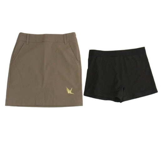1piu1uguale3 ウノピュウノウグァーレトレ GSP064 POE439 GOLF ゴルフ TIGHT SKIRT ロゴ ソロテックス タイトスカート ブラウン系【美品】【中古】