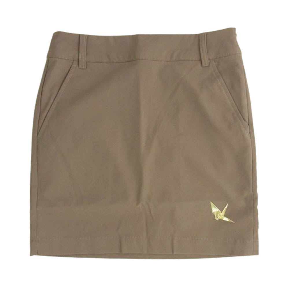 1piu1uguale3 ウノピュウノウグァーレトレ GSP064 POE439 GOLF ゴルフ TIGHT SKIRT ロゴ ソロテックス タイトスカート ブラウン系【美品】【中古】