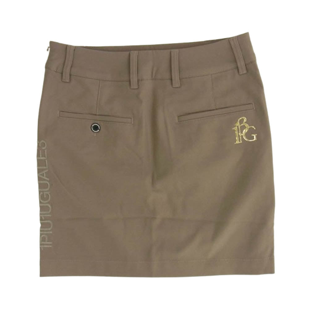 1piu1uguale3 ウノピュウノウグァーレトレ GSP064 POE439 GOLF ゴルフ TIGHT SKIRT ロゴ ソロテックス タイトスカート ブラウン系【美品】【中古】