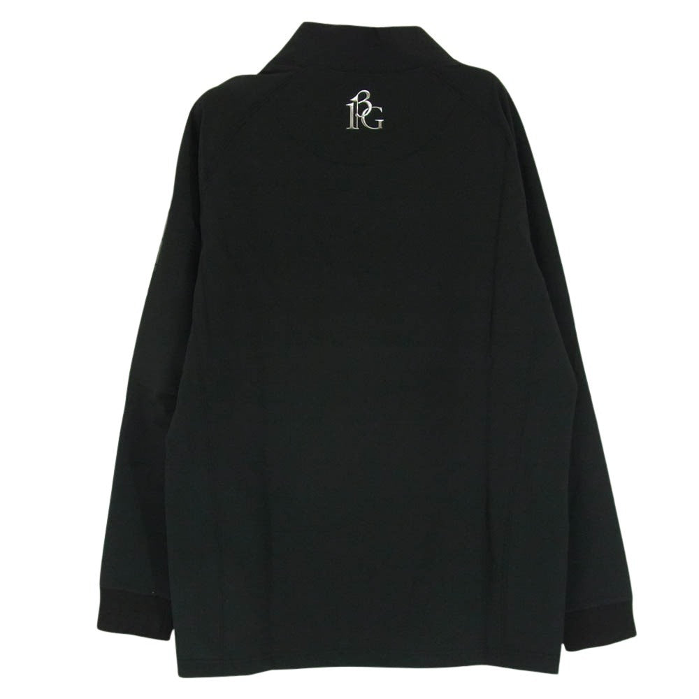 1piu1uguale3 ウノピュウノウグァーレトレ GRT183 POE407 GORF ゴルフ L/S MOCK NECK  長袖 モックネック ロゴ プルオーバー カットソー ブラック系 3【中古】
