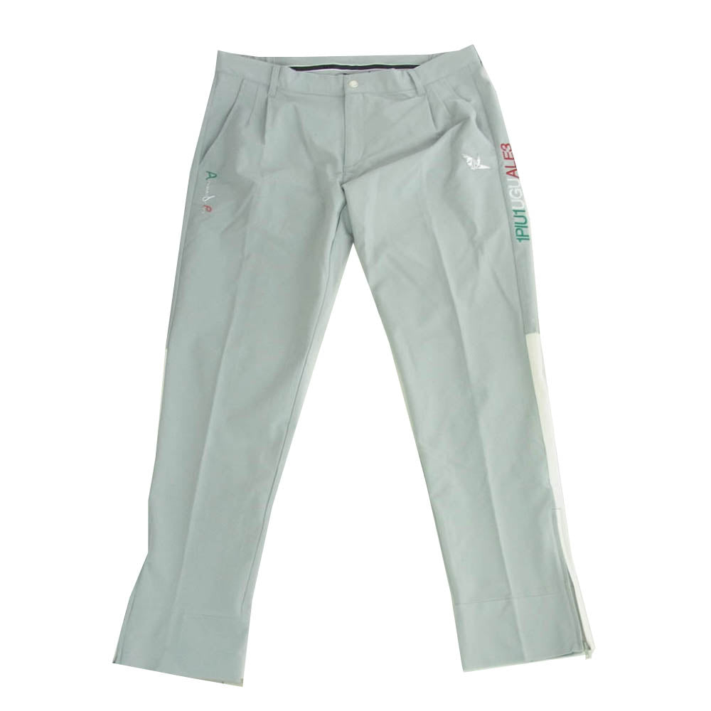 1piu1uguale3 ウノピュウノウグァーレトレ GDP009 POE418 GOLF ゴルフ 113 ADP ZIP SLACKS 裾ジップ スラックス パンツ トラウザー グレー系 7【中古】