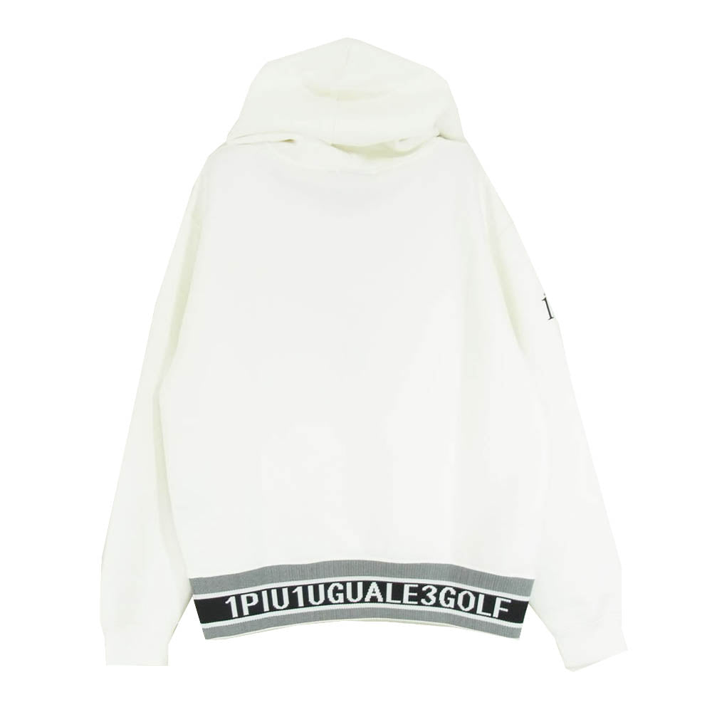 1piu1uguale3 ウノピュウノウグァーレトレ GSB052 POE431 GORF ゴルフ LOGO RIB PULLOVER ロゴ リブ プルオーバー パーカー ホワイト系 2【中古】