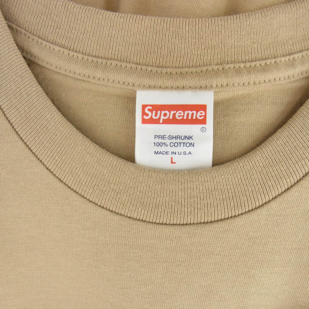 Supreme シュプリーム Paris Tee Khaki パリ Tシャツ カーキ ブラウン系 L【新古品】【未使用】【中古】