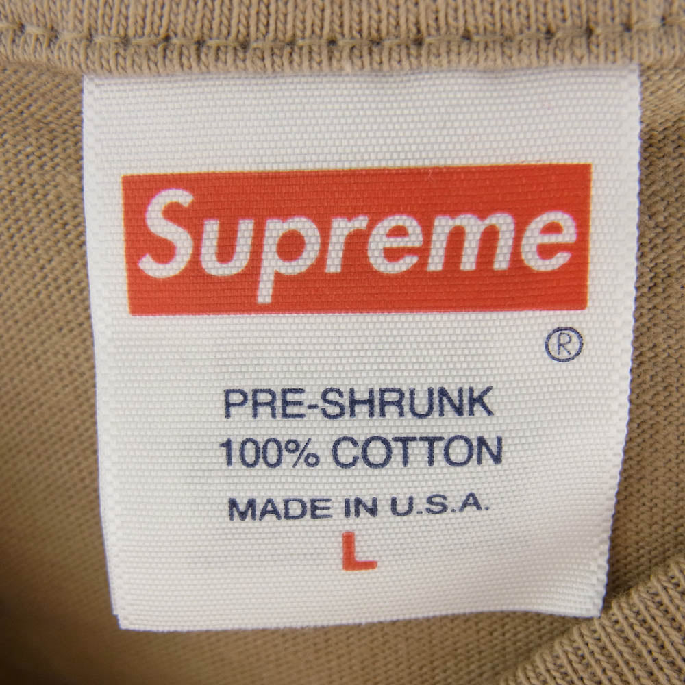 Supreme シュプリーム Paris Tee Khaki パリ Tシャツ カーキ ブラウン系 L【新古品】【未使用】【中古】