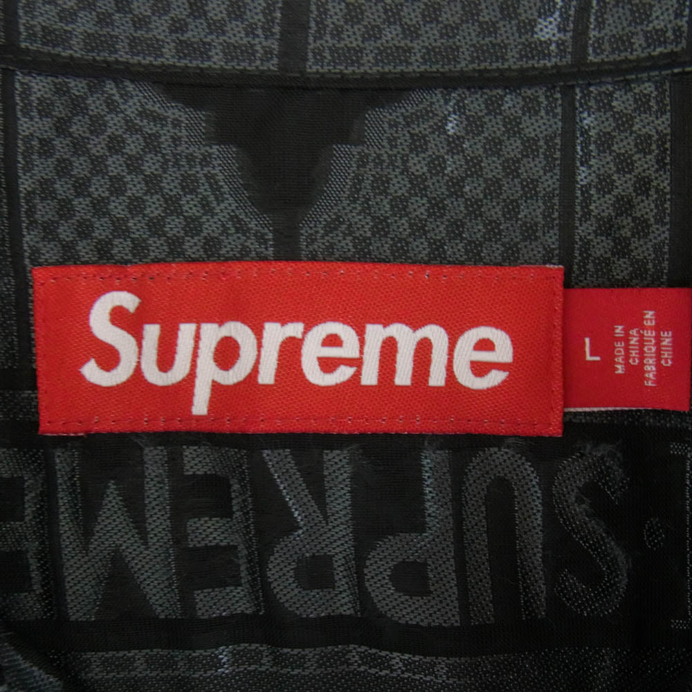Supreme シュプリーム Tray Jacquard S/S Shirt ジャカード 半袖 シャツ グレー系 L【新古品】【未使用】【中古】