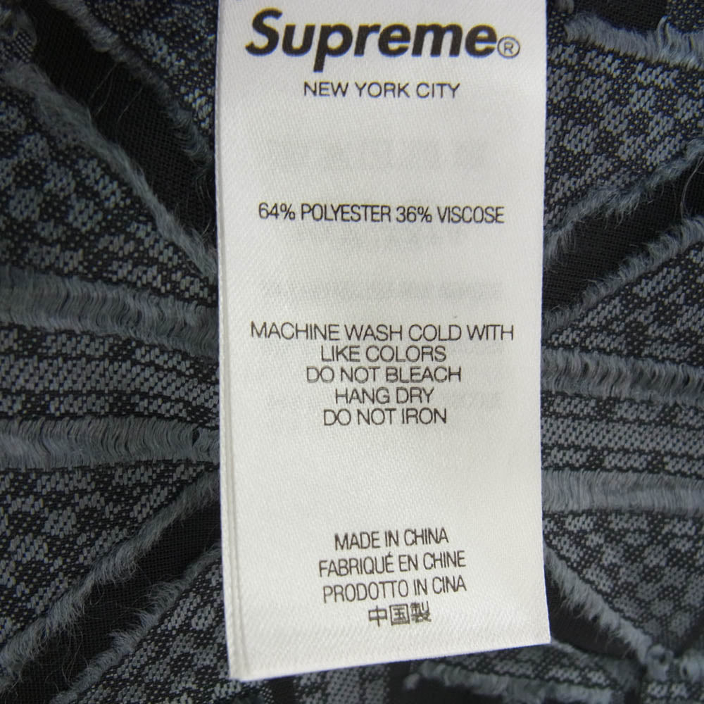 Supreme シュプリーム Tray Jacquard S/S Shirt ジャカード 半袖 シャツ グレー系 L【新古品】【未使用】【中古】