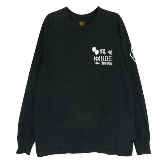 WESTRIDE ウエストライド ガール バック プリント 長袖 ロングスリーブ Tシャツ ブラック系 40【中古】