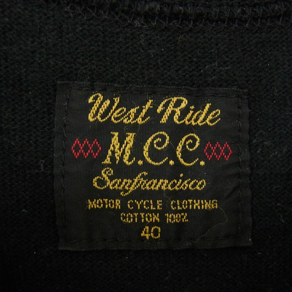 WESTRIDE ウエストライド ガール バック プリント 長袖 ロングスリーブ Tシャツ ブラック系 40【中古】