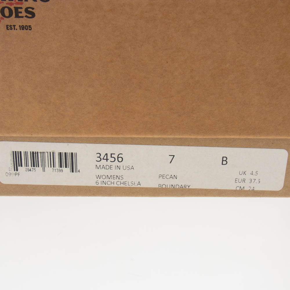 RED WING レッドウィング 3456 6-inch Chelsea 6インチ チェルシー サイドゴアブーツ ブラウン系 24cm【中古】