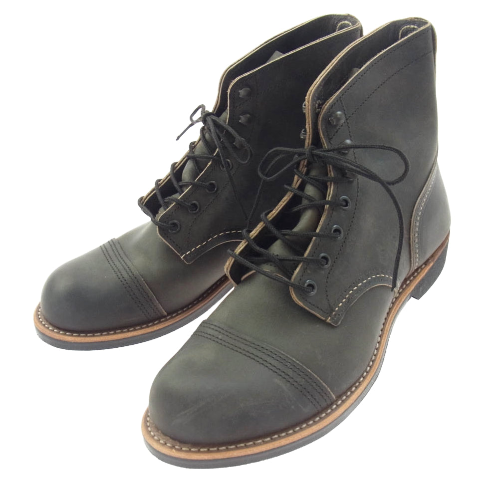 RED WING レッドウィング 8086 Iron Ranger アイアンレンジャー チャコール ラフアンドタフ ブーツ ダークブラウン系 USA9.5【極上美品】【中古】