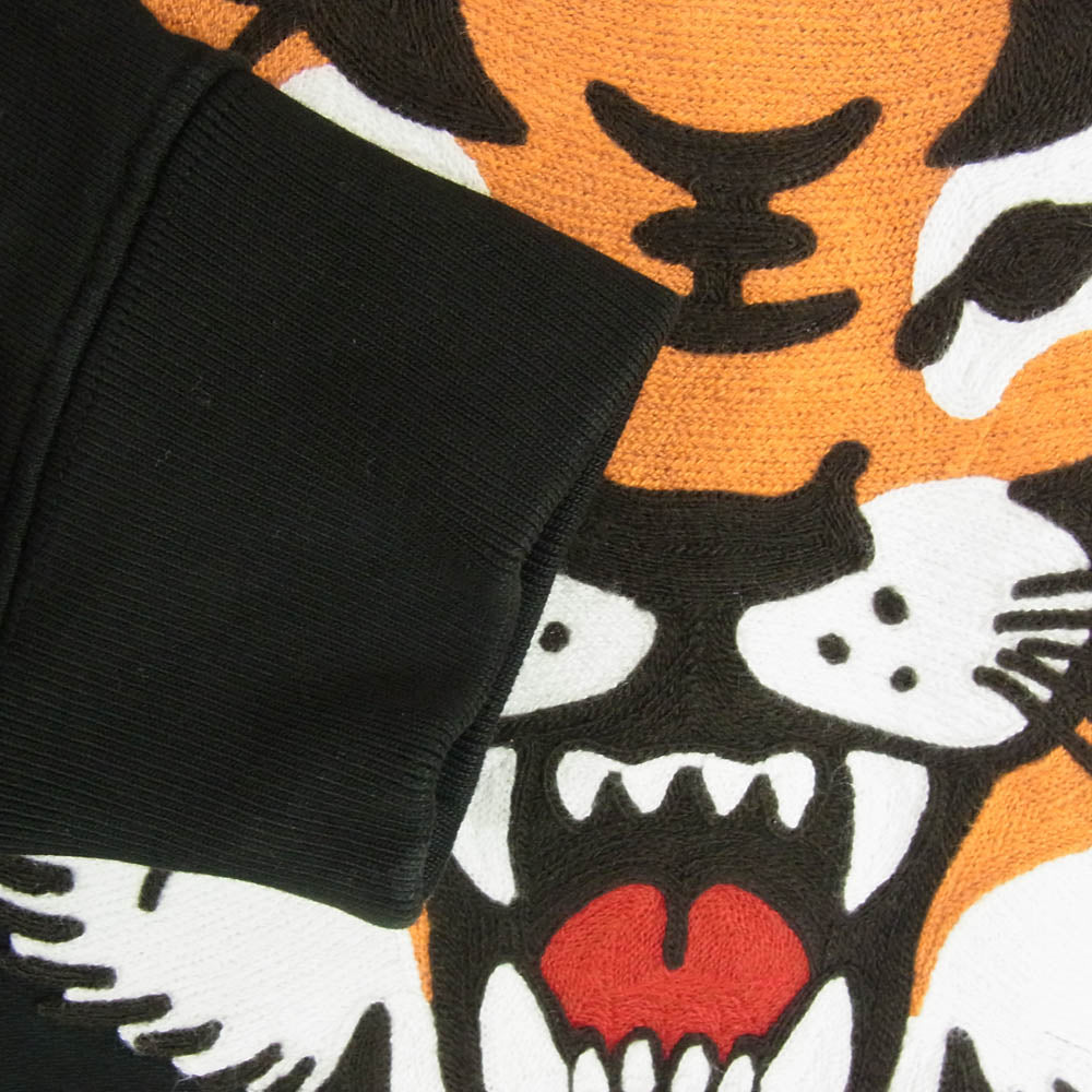KENZO ケンゾー FE68SW1064MF Lucky Tiger ラッキータイガー 刺繍 スウェット トレーナー ブラック系 XL【美品】【中古】 KENZO ケンゾー FE68SW1064MF LUCKY TIGER スウェット トレーナー