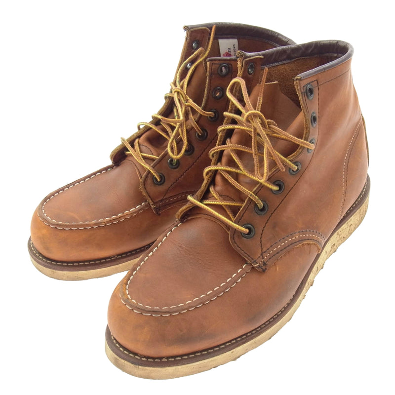 RED WING レッドウィング 875 CLASSIC MOC TOE 縦刺繍羽タグ クラシック モックトゥ ブーツ ブラウン系 9E【中古】