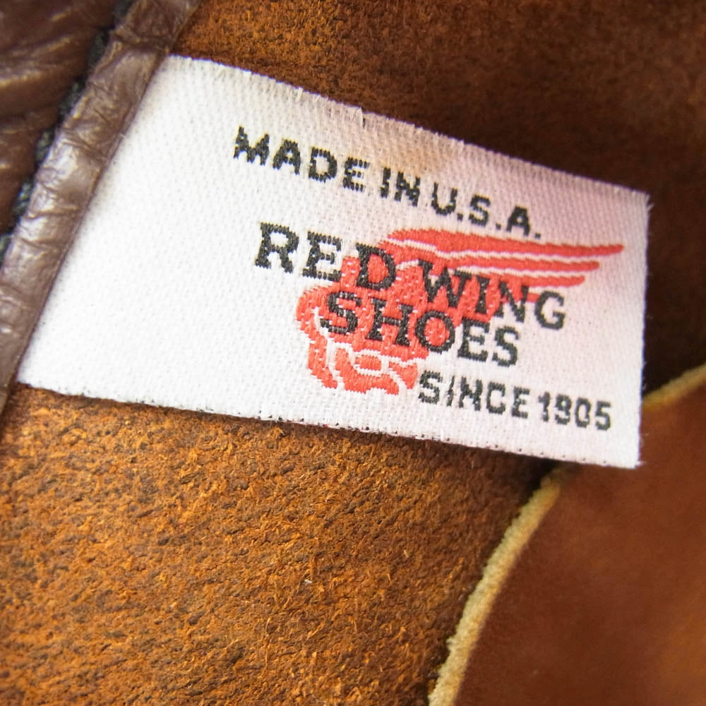 RED WING レッドウィング 875 CLASSIC MOC TOE 縦刺繍羽タグ クラシック モックトゥ ブーツ ブラウン系 9E【中古】