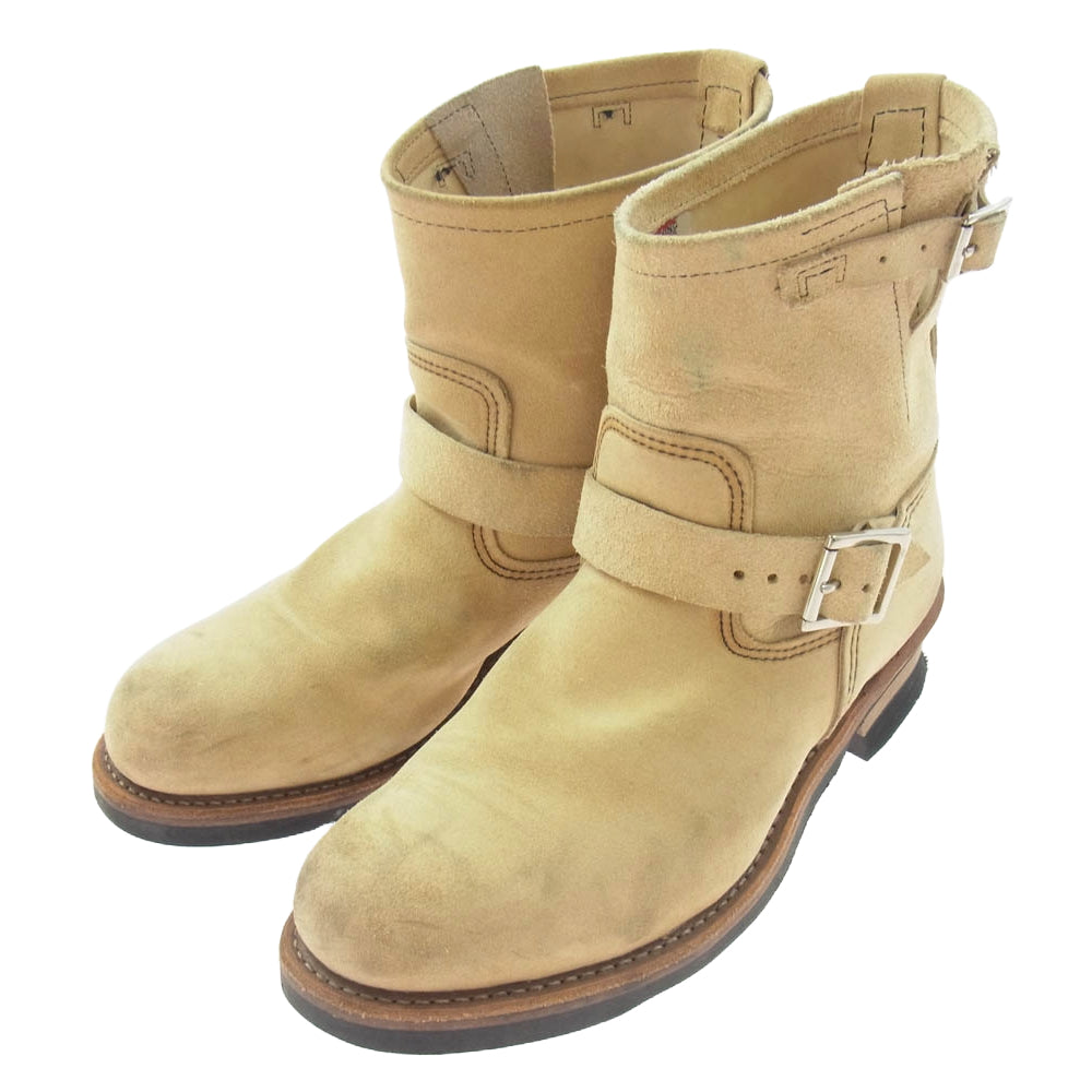 RED WING レッドウィング 2965 8INCH SHORT ENGINEER BOOTS  スエード ショート エンジニア ブーツ ベージュ系 10D【中古】