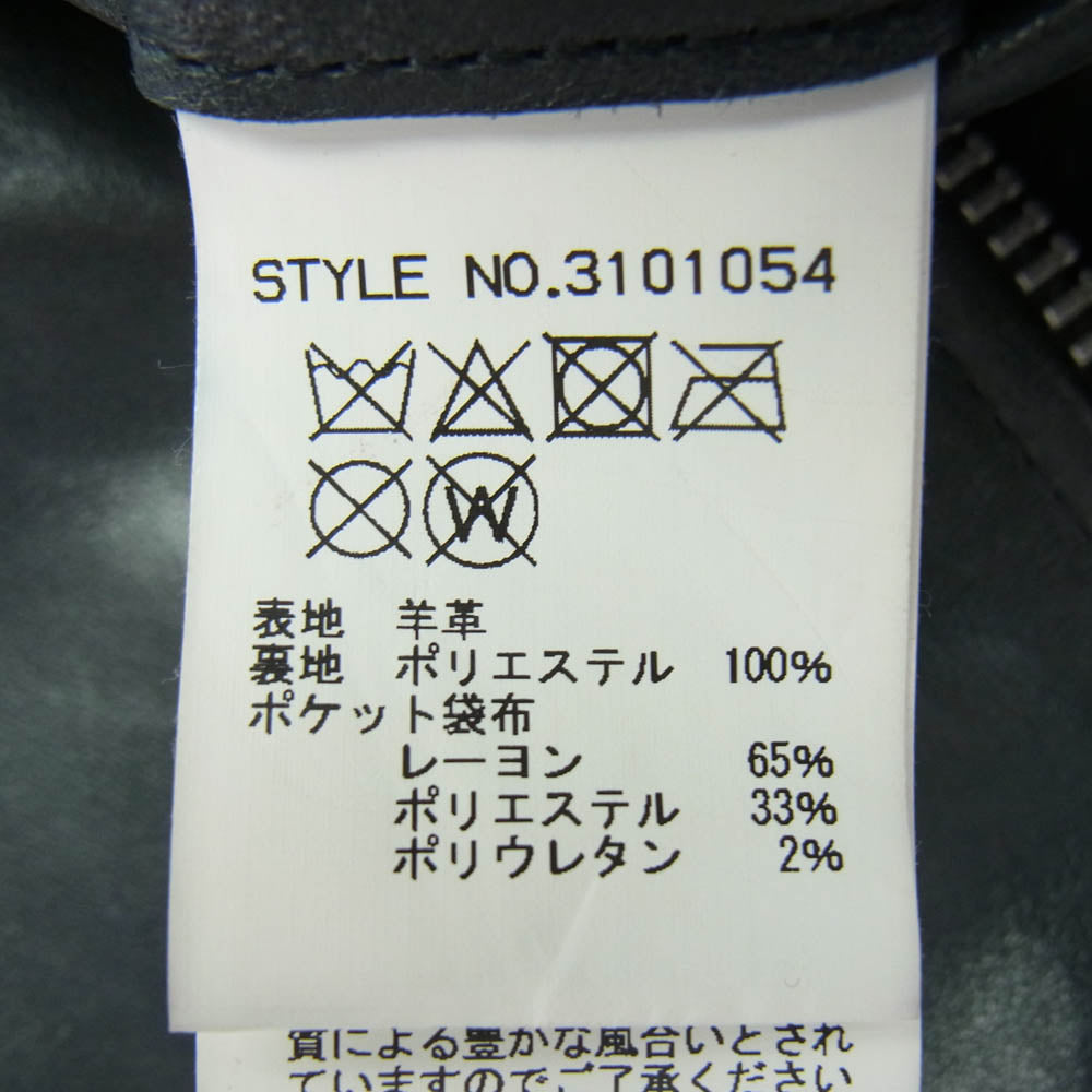 schott ショット 3101054 SINGLE BREST RIDERS シングル ブレスト ライダース ジャケット ブラック系 S【中古】