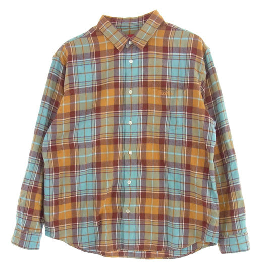 Supreme シュプリーム 22AW Plaid Flannel Shirt プレイド フランネル チェック シャツ マルチカラー系 M【中古】