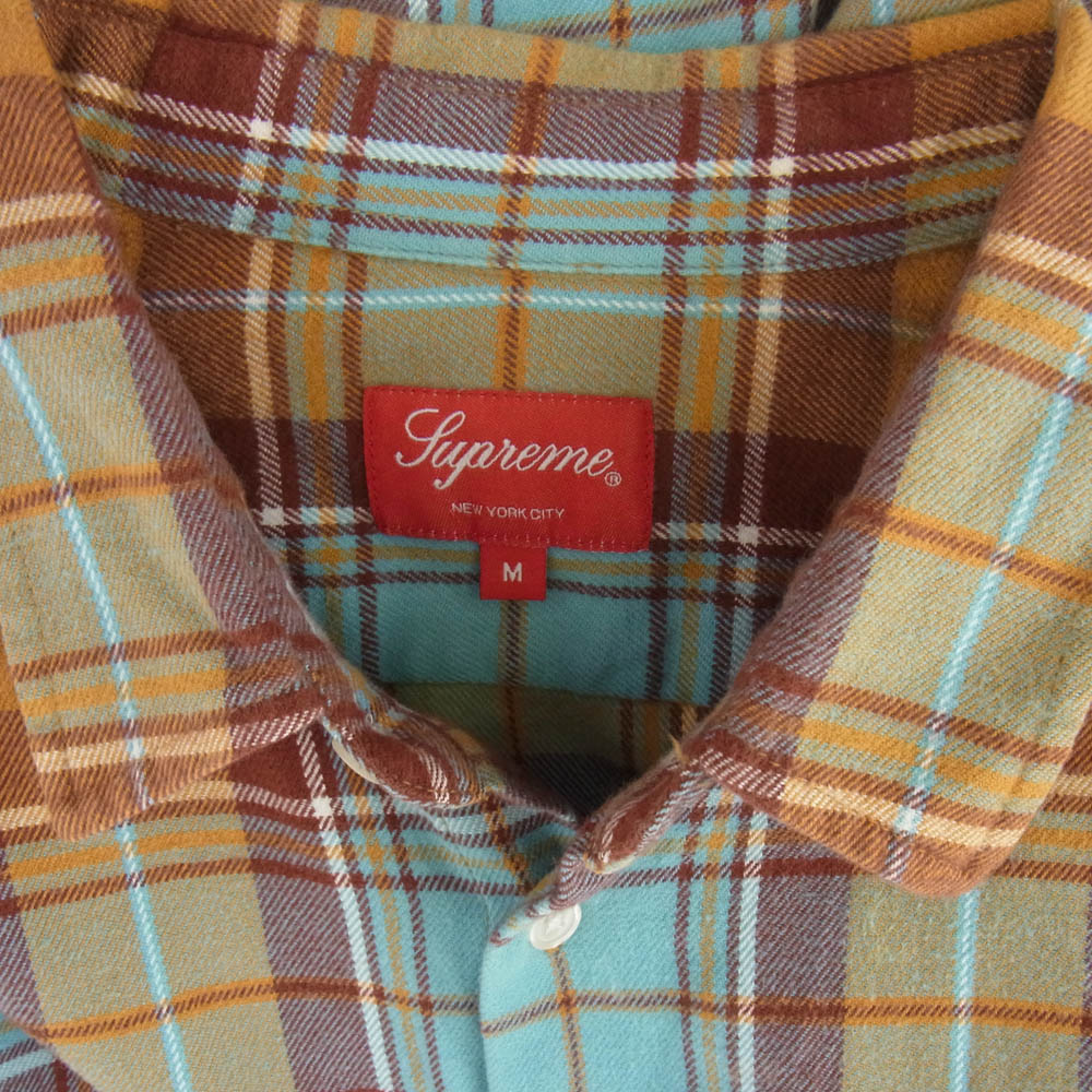Supreme シュプリーム 22AW Plaid Flannel Shirt プレイド フランネル チェック シャツ マルチカラー系 M【中古】