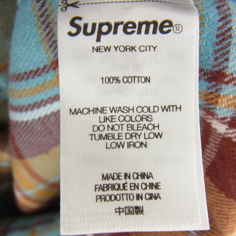Supreme シュプリーム 22AW Plaid Flannel Shirt プレイド フランネル チェック シャツ マルチカラー系 M【中古】
