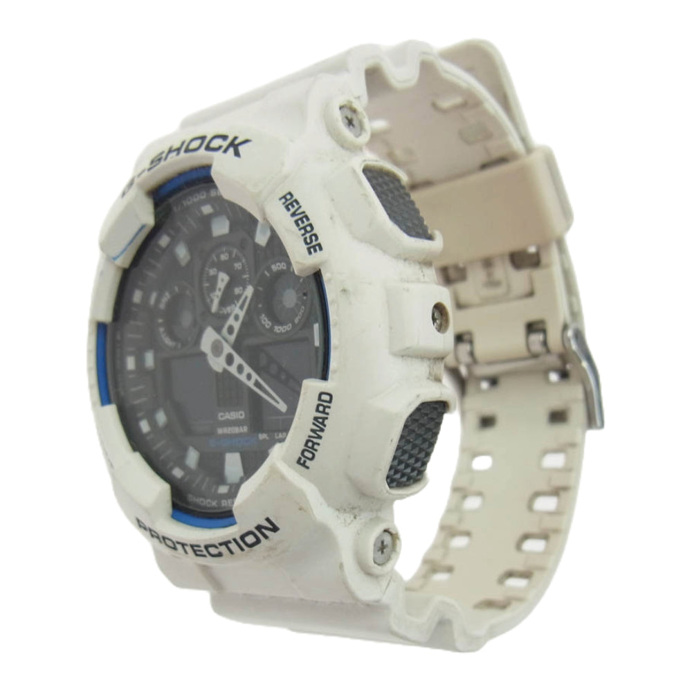 CASIO G-SHOCK カシオ ジーショック GA-100B アナログ デジタル デジアナ ウオッチ ホワイト系【中古】