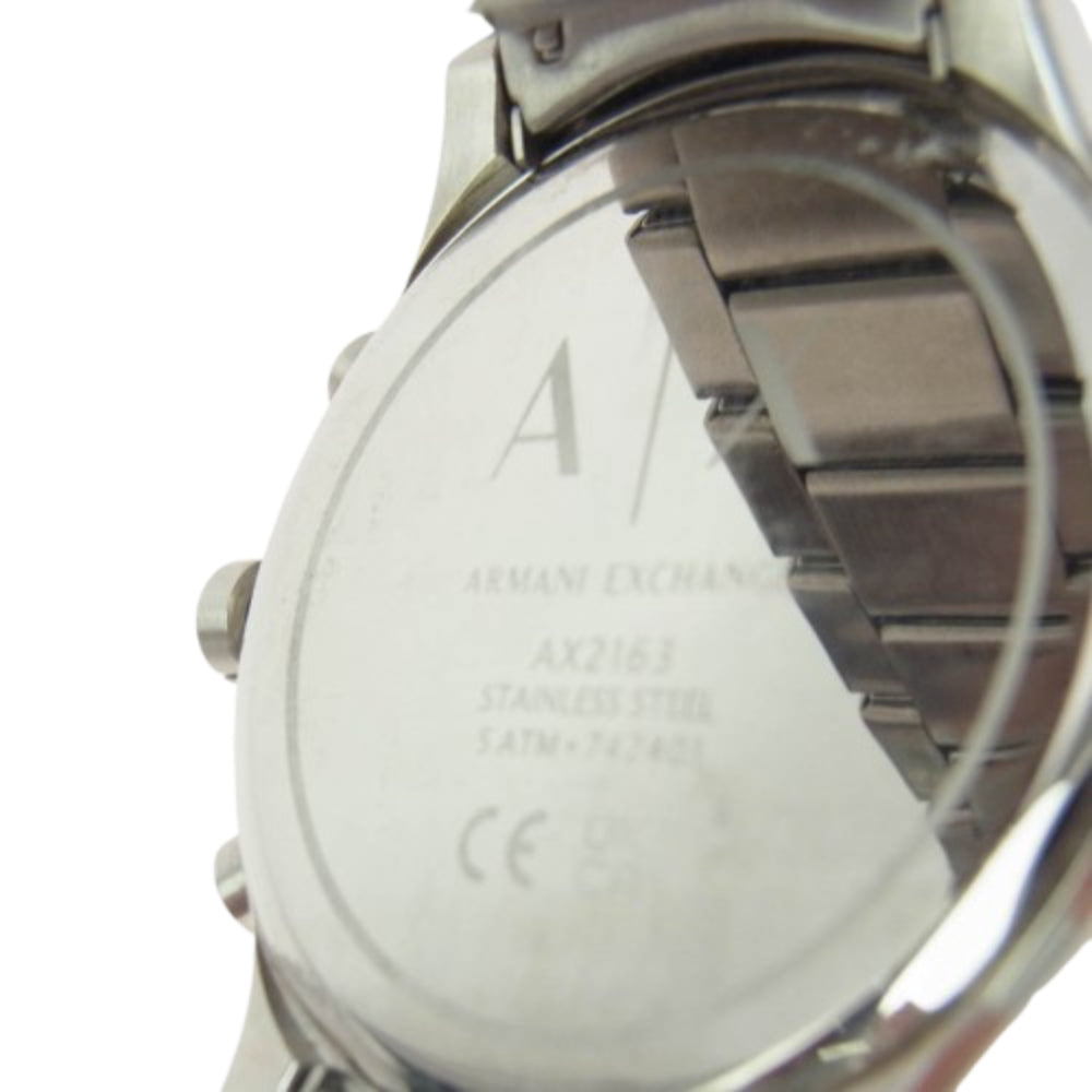ARMANI EXCHANGE アルマーニエクスチェンジ 4000 クロノグラフ クオーツ 腕時計 シルバー系【中古】