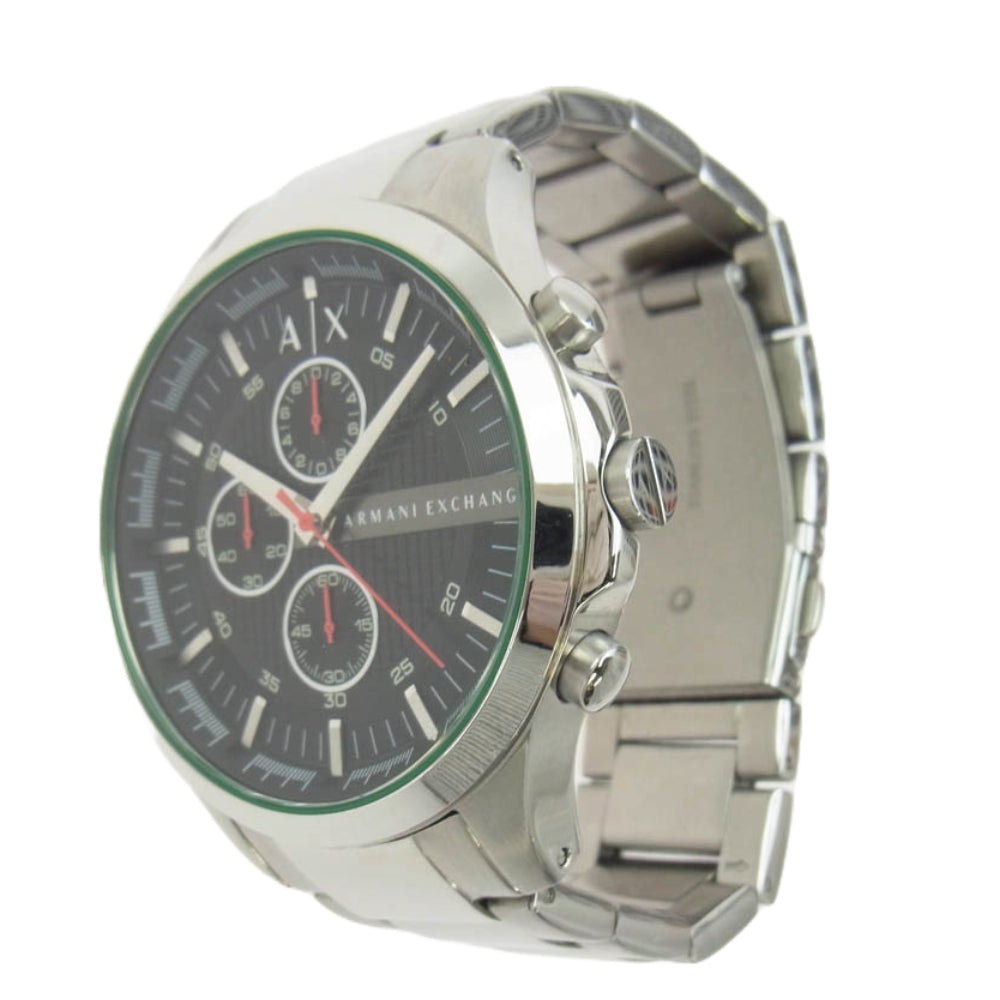 ARMANI EXCHANGE アルマーニエクスチェンジ 4000 クロノグラフ クオーツ 腕時計 シルバー系【中古】