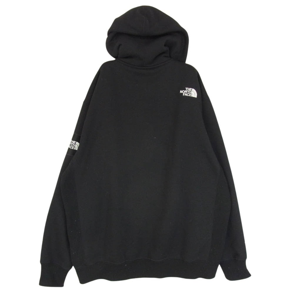 THE NORTH FACE ノースフェイス NT62349 SQUARE LOGO  FULL ZIP スクエアロゴ フルジップ スウェット パーカー ブラック系 XL【中古】