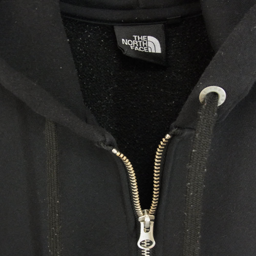 THE NORTH FACE ノースフェイス NT62349 SQUARE LOGO  FULL ZIP スクエアロゴ フルジップ スウェット パーカー ブラック系 XL【中古】