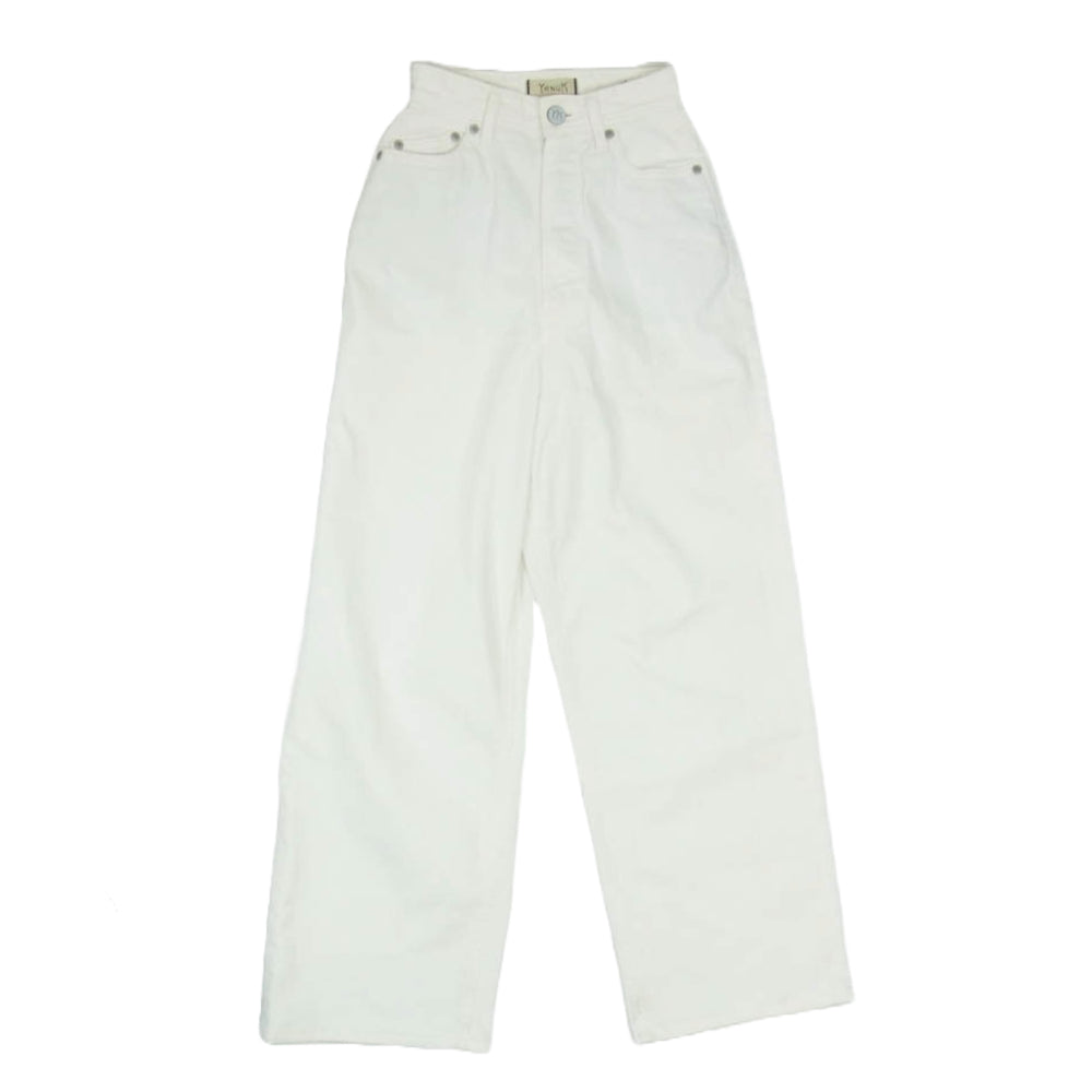 YANUK ヤヌーク 57134228 JOAN Really Light ルーズ ストレート ホワイト デニム パンツ ホワイト系 21【中古】