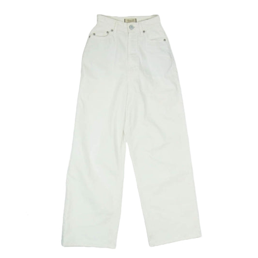YANUK ヤヌーク 57134228 JOAN Really Light ルーズ ストレート ホワイト デニム パンツ ホワイト系 21【中古】