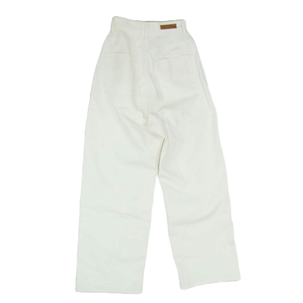 YANUK ヤヌーク 57134228 JOAN Really Light ルーズ ストレート ホワイト デニム パンツ ホワイト系 21【中古】