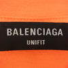 BALENCIAGA バレンシアガ 20AW 661705 TKVH5 Logo T-Shirt ロゴ メッセージプリント Tシャツ オレンジ系 XS【中古】