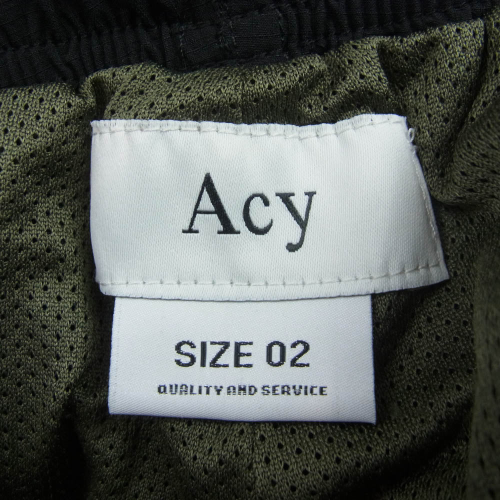 エイシー ACY-23AW-009 NYLON PANTS ナイロン パンツ ブラック系 02【中古】