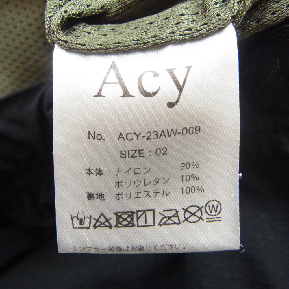 エイシー ACY-23AW-009 NYLON PANTS ナイロン パンツ ブラック系 02【中古】