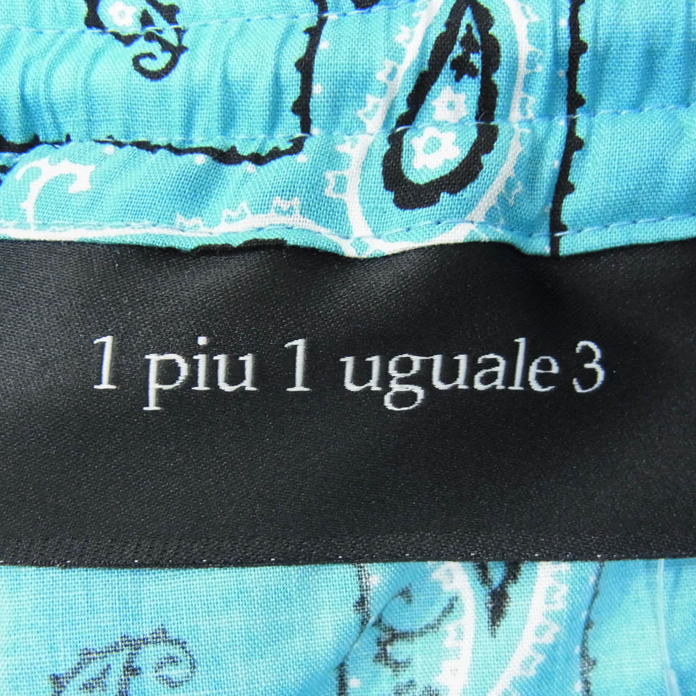 1piu1uguale3 ウノピュウノウグァーレトレ MRP527 COT349 HOLIDAY SHORTS ホリデー ペイズリー バンダナ ショーツ ハーフパンツ ブルー系 VI【中古】