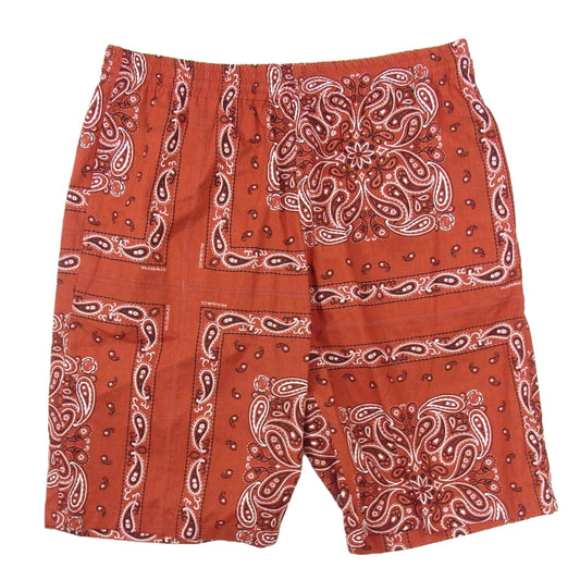1piu1uguale3 ウノピュウノウグァーレトレ MRP527 COT349 HOLIDAY SHORTS ホリデー ペイズリー バンダナ ショーツ ハーフパンツ レッド系 4【中古】