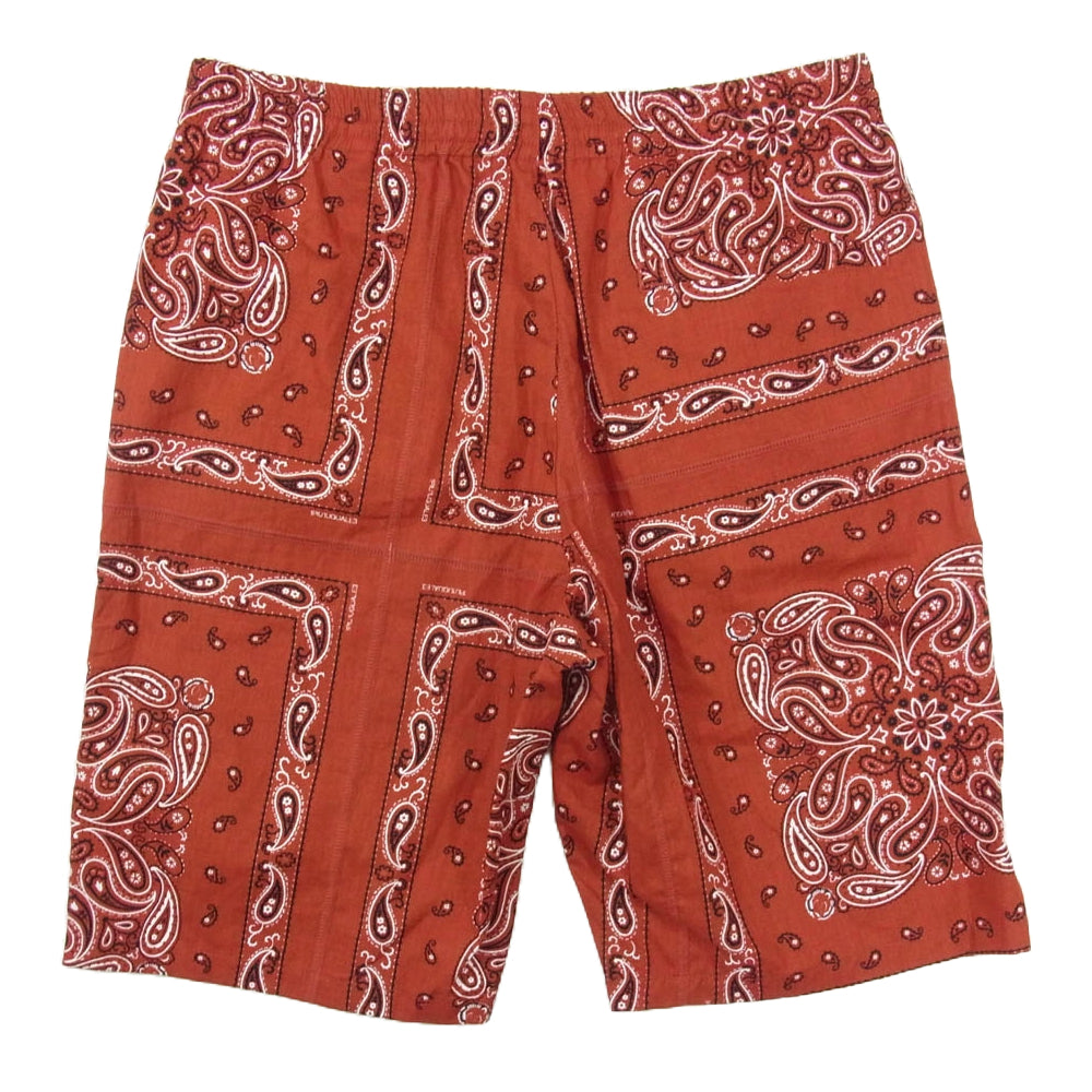 1piu1uguale3 ウノピュウノウグァーレトレ MRP527 COT349 HOLIDAY SHORTS ホリデー ペイズリー バンダナ ショーツ ハーフパンツ レッド系 4【中古】