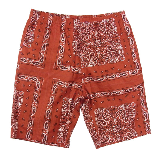 1piu1uguale3 ウノピュウノウグァーレトレ MRP527 COT349 HOLIDAY SHORTS ホリデー ペイズリー バンダナ ショーツ ハーフパンツ レッド系 4【中古】