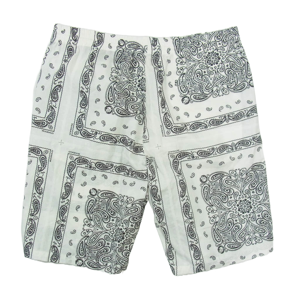 1piu1uguale3 ウノピュウノウグァーレトレ MRP527 COT349 HOLIDAY SHORTS ホリデー ペイズリー バンダナ ショーツ ハーフパンツ ホワイト系 6【中古】