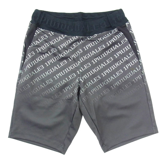1piu1uguale3 ウノピュウノウグァーレトレ ZY039 MB02 SPORT PREMIUM BOOST JERSEY SHORTS GRADATION プレミアム ダイアゴナルロゴ グラデーション ショートパンツ ブラック系 3【中古】