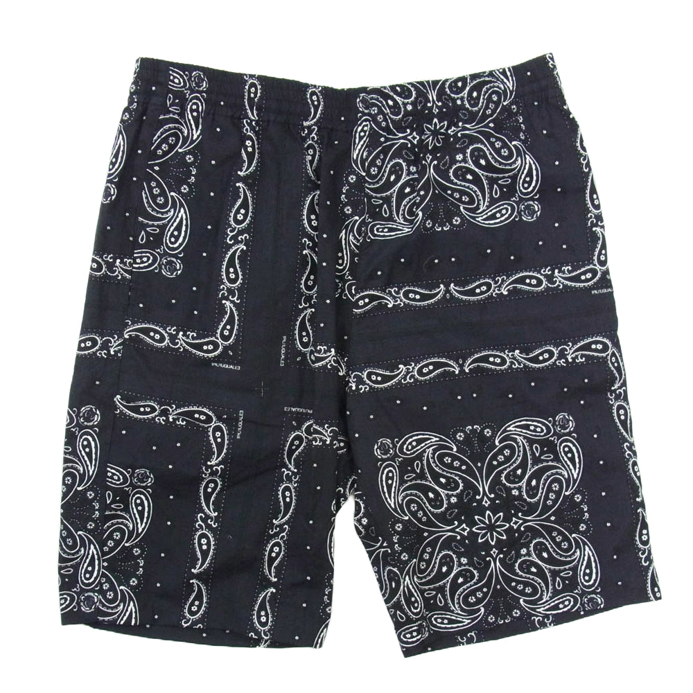 1piu1uguale3 ウノピュウノウグァーレトレ MRP527 COT349 HOLIDAY SHORTS ホリデー ペイズリー バンダナ ショーツ ハーフパンツ ブラック系 3【中古】
