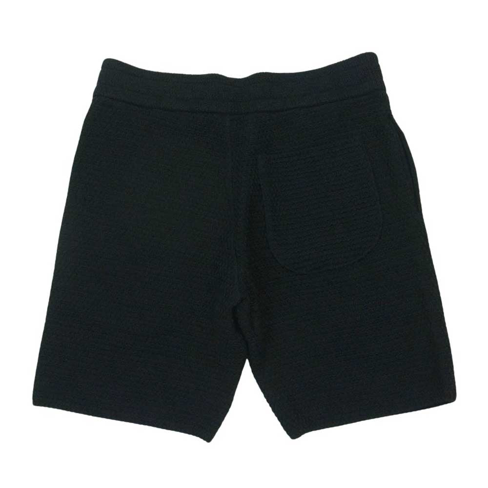 1piu1uguale3 ウノピュウノウグァーレトレ MRK265 COT400 COMODO SHORTS 定番ニット素材 コモド ショーツ ハーフ ショート パンツ ブラック系 4【中古】