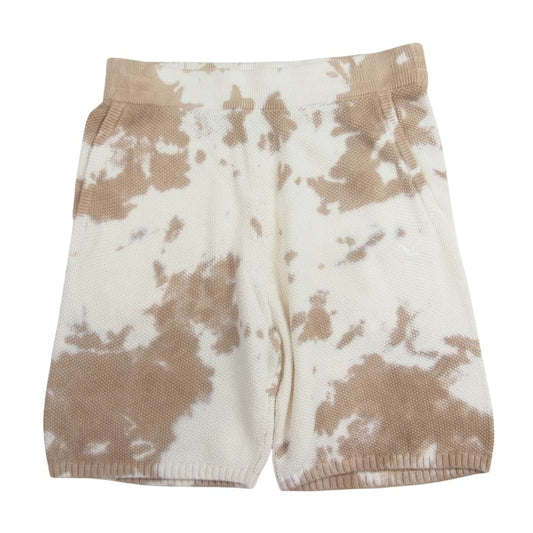 1piu1uguale3 ウノピュウノウグァーレトレ MRK255 COT386 EASY SHORTS TIE DYE KNIT タイダイ イージー ニット ショーツ ハーフパンツ オフホワイト系 5【中古】