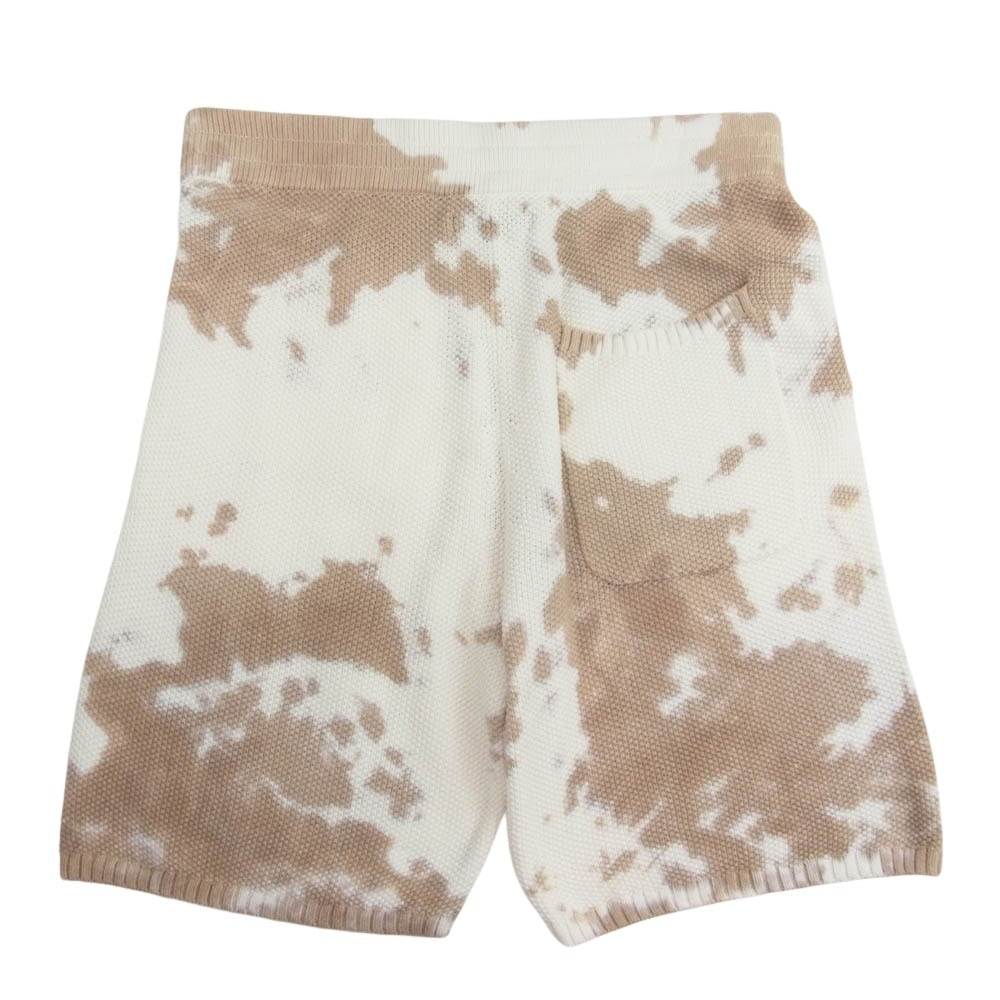 1piu1uguale3 ウノピュウノウグァーレトレ MRK255 COT386 EASY SHORTS TIE DYE KNIT タイダイ イージー ニット ショーツ ハーフパンツ オフホワイト系 5【中古】