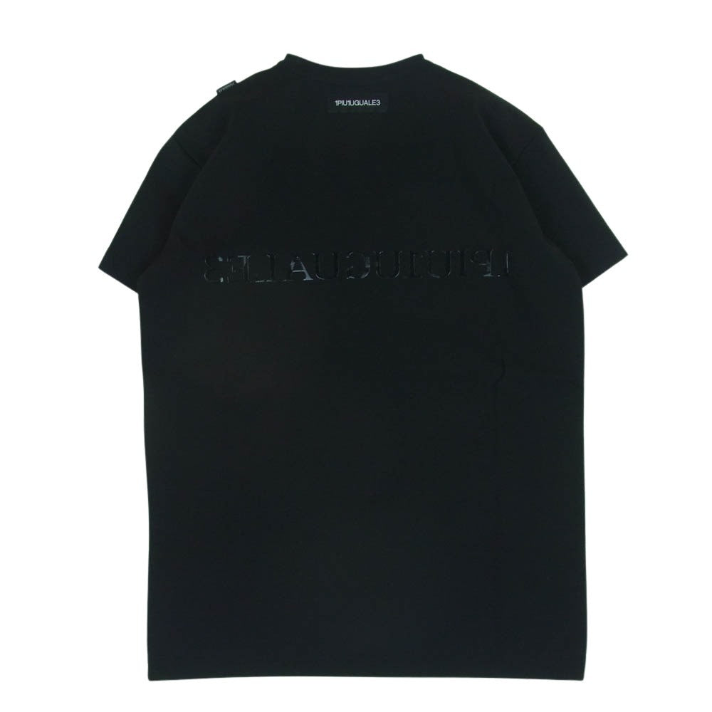 1piu1uguale3 ウノピュウノウグァーレトレ CM051 MT01 SPORT COMFORTABLE TAG スポーツ コンフォータブル タグ クルーネック 半袖 Tシャツ ブラック系 3【中古】