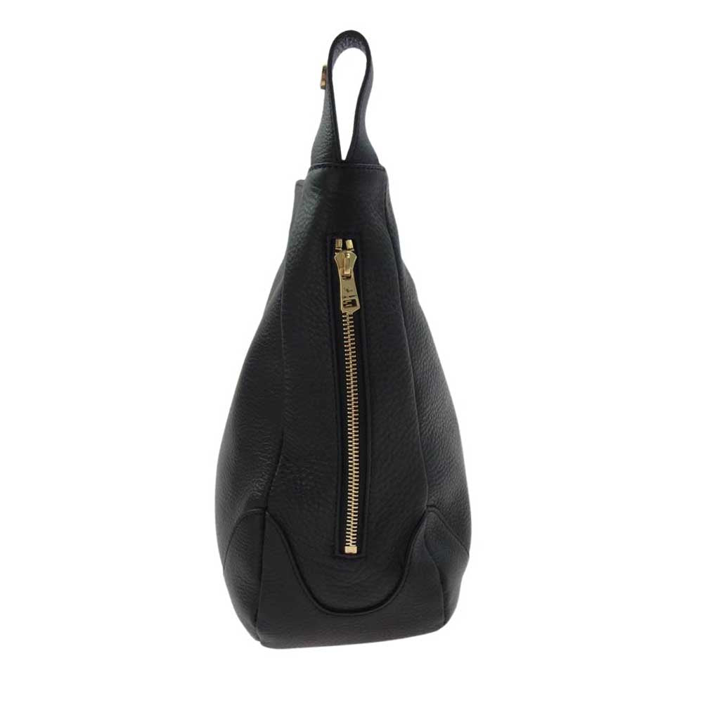 1piu1uguale3 ウノピュウノウグァーレトレ × PELLE MORBIDA ペッレ モルビダ ONE HAND BAG レザー ワンハンド バッグ ブラック系【中古】