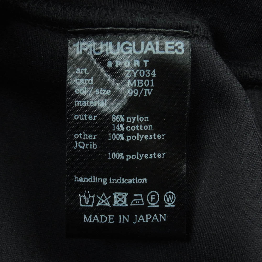 1piu1uguale3 ウノピュウノウグァーレトレ ZY034 MB01 SPORT PREMIUM BOOST JERSEY DIAGONAL ZIP RIB PT スポーツ プレミアム ブースト ジャージー ダイアゴナル ジップ リブ パンツ ブラック系 4【中古】