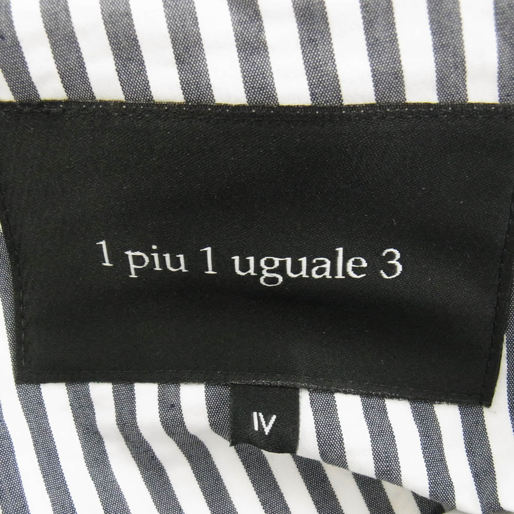 1piu1uguale3 ウノピュウノウグァーレトレ MRB672 PCT036 UNCON JKT PNY ストライプ セットアップ テーラードジャケット スラックスパンツ グレー系 ホワイト系 M【中古】
