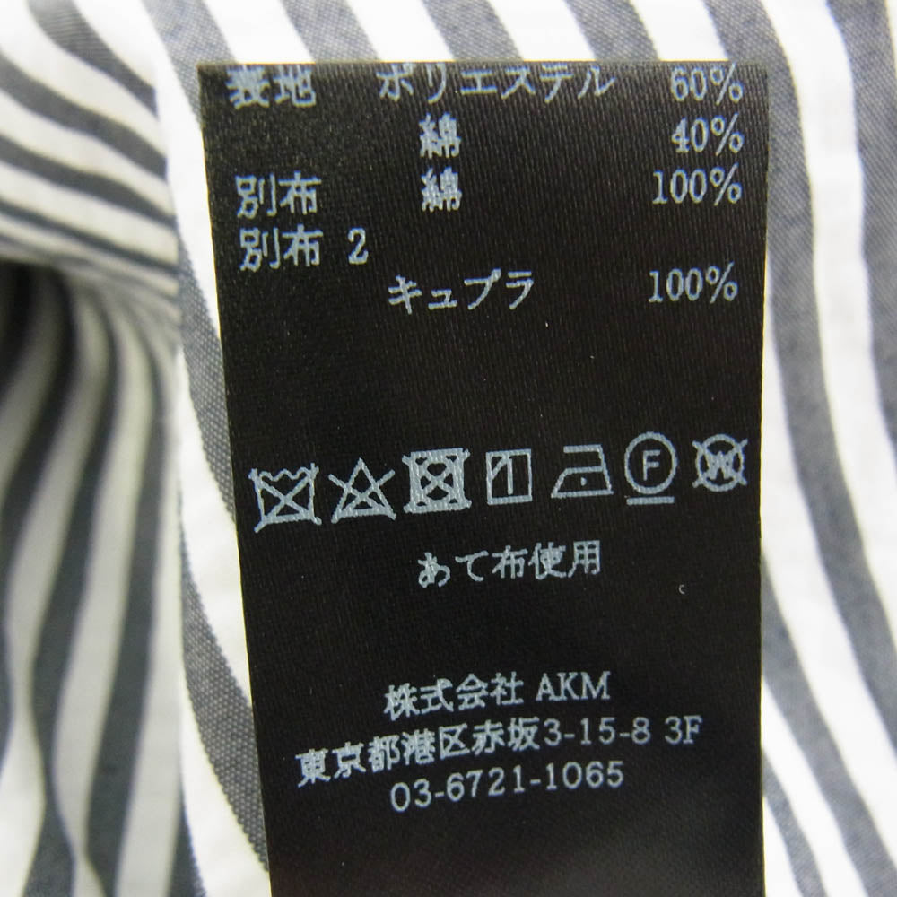 1piu1uguale3 ウノピュウノウグァーレトレ MRB672 PCT036 UNCON JKT PNY ストライプ セットアップ テーラードジャケット スラックスパンツ グレー系 ホワイト系 M【中古】