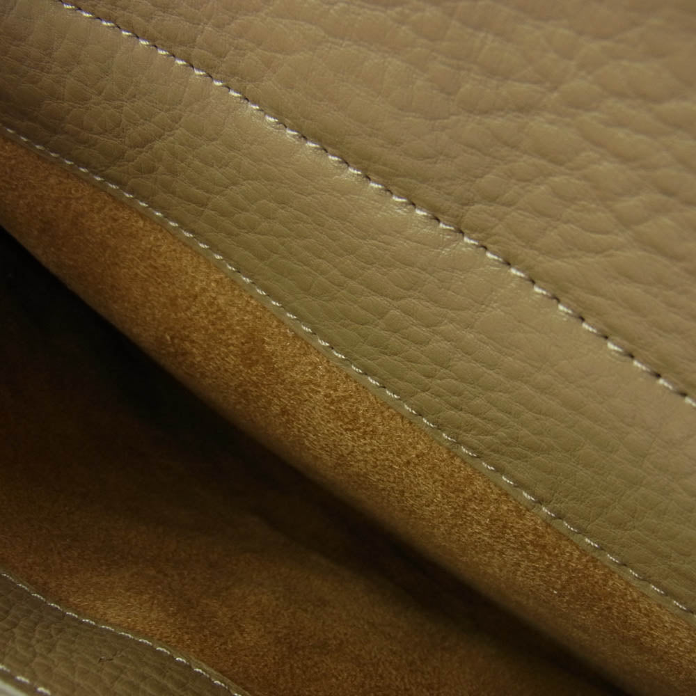 1piu1uguale3 ウノピュウノウグァーレトレ × PELLE MORBIDA ペッレ モルビダ BOSTON BRIEF BAG レザー ボストンバッグ ブリーフケース ライトブラウン系【中古】